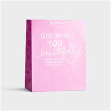 GOD MADE YOU BEAUTIFULLY - PINK GIFT BAG
